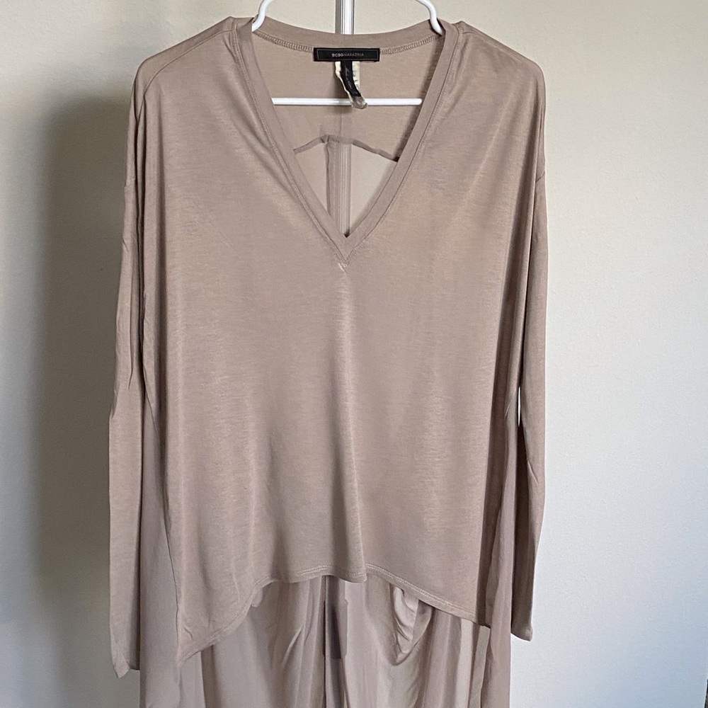 BCBGMaxAzria Soft Beige Blouse